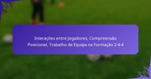 Interações entre Jogadores, Compreensão Posicional, Trabalho de Equipa na Formação 2-4-4